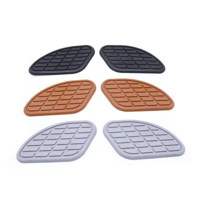Universal Gray Tank Traction Pad Side Gas Tank Knee Grip Protector Stickers Cruiser Chopper For Honda Yamaha Suzuki Kawasaki
