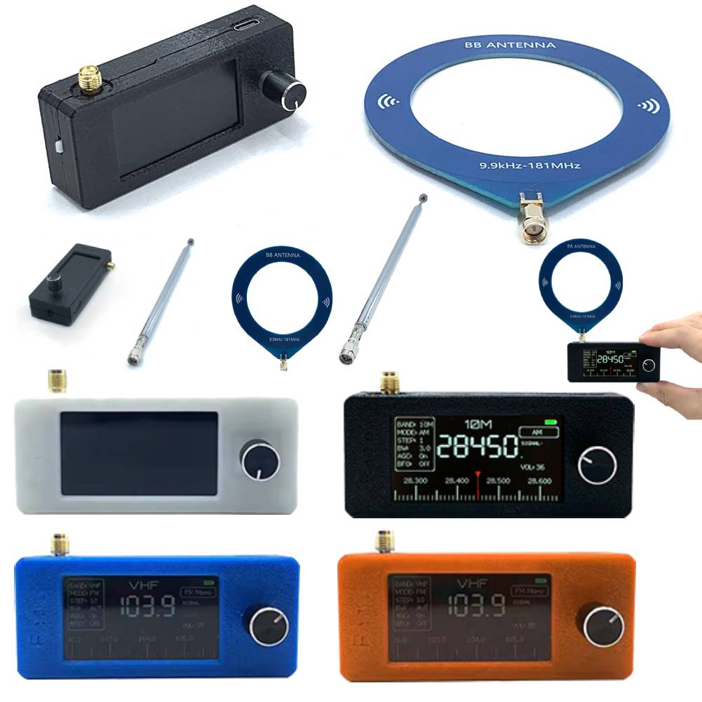 SI4732 0.5-108mhz Przenośne radio 1.9 cala Ekran IPS LSB USB Radio FM/AM z anteną Odbiornik radiowy HF SW MW VHF