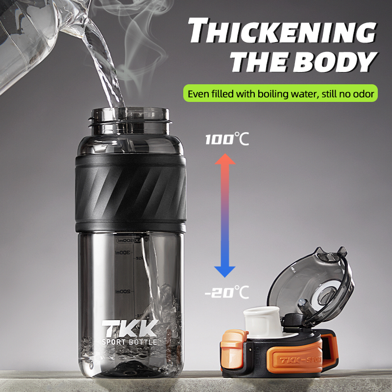 Tkk 500/600ml bpa-fri sportvattenflaska tritan bpa-fri läckagesäker plastmugg skolbarnsflaska