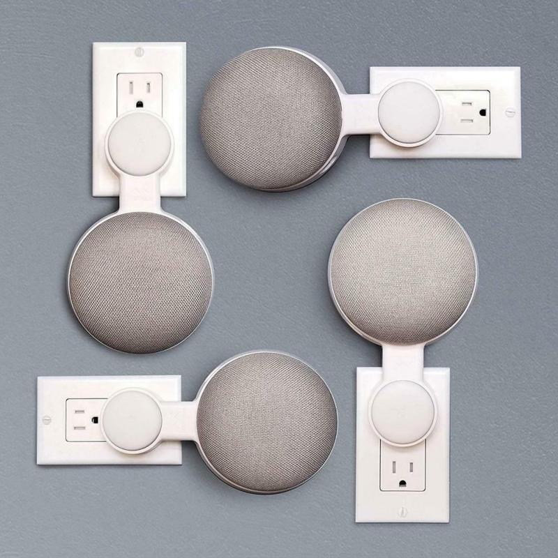For Google Home Mini Voice Assistant Outlet Wall Mount Hanger Stand Indoor Speaker Holder Fit US Plug Google