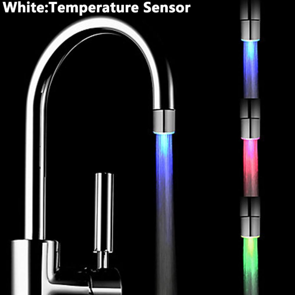 1pc sommar hem badrum glöd dusch ledd kran temperatur sensor ljus rgb 3 färgbyte vattenkran: Temperatur