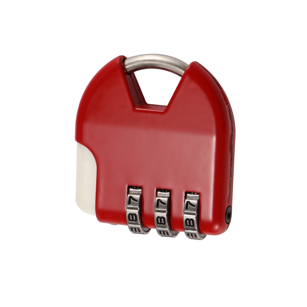 Mini Resettable 3 Dial Digit Combination Suitcase Luggage Security Password Code Lock Padlock Color Random 1pcs
