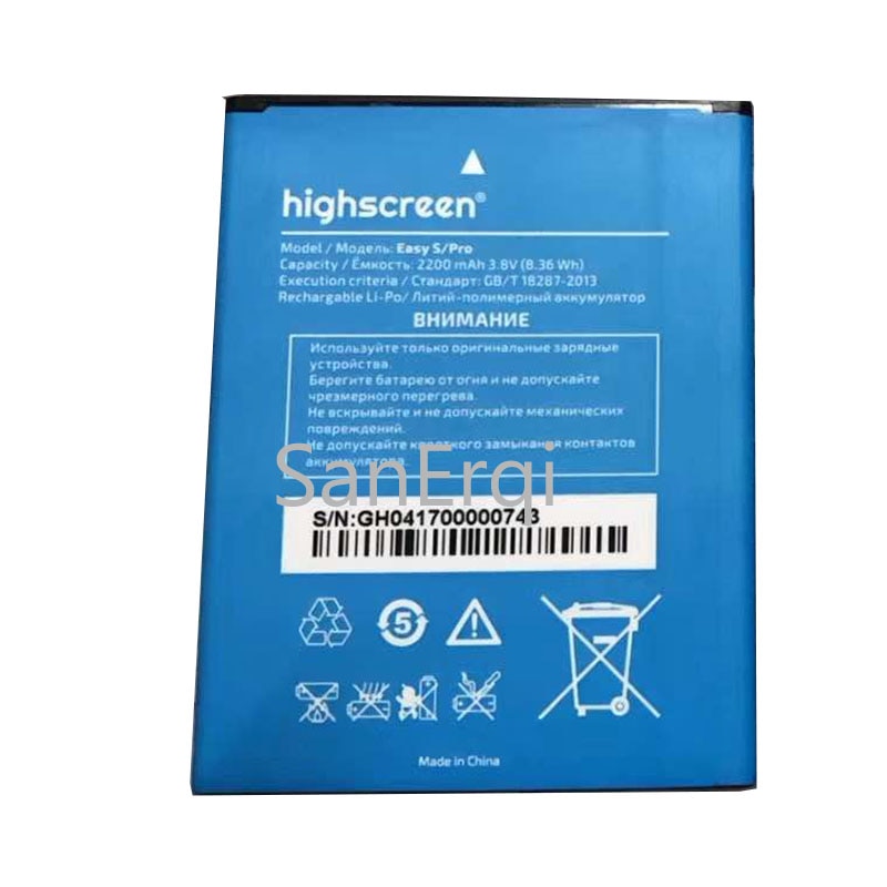 Batterie pour Highscreen EASY S/PRO Easy S téléphones portables 2200mAh batterie pièces de rechange batterie