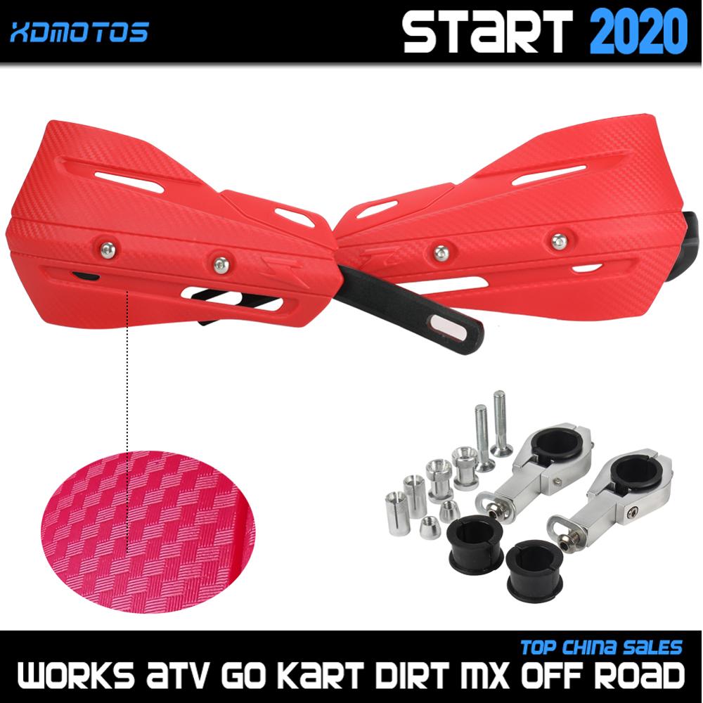 Motorfiets 22Mm 28Mm Hand Guard Handguard Protector Voor Ktm Kayo Sx Sxf Klx Kx Kxf Yz Yzf Cr crf Rmz Dirt Bike Enduro Supermoto: BK-Red