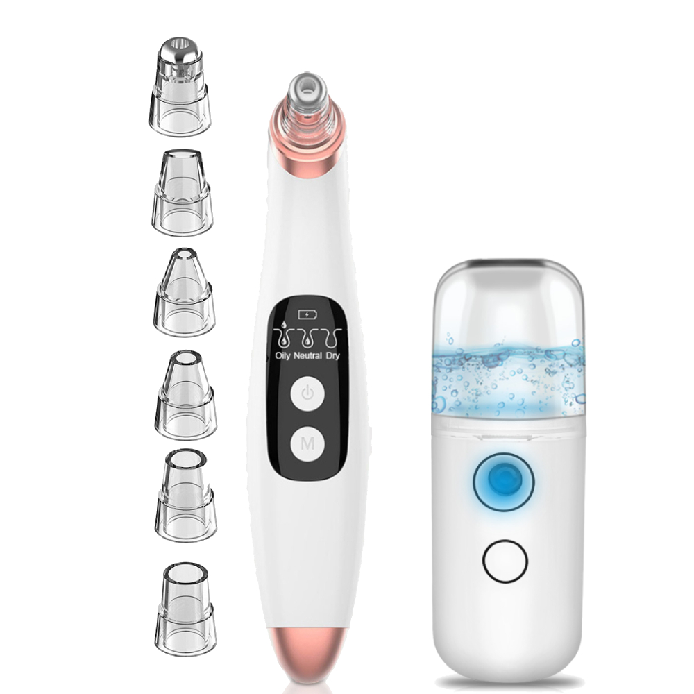 Ultrasonic Skin Scrubber Facial Peeling Pore Cleaner Exfoliator Face Blackhead Remover Spa Nano Sparyer Steamer: Type 2