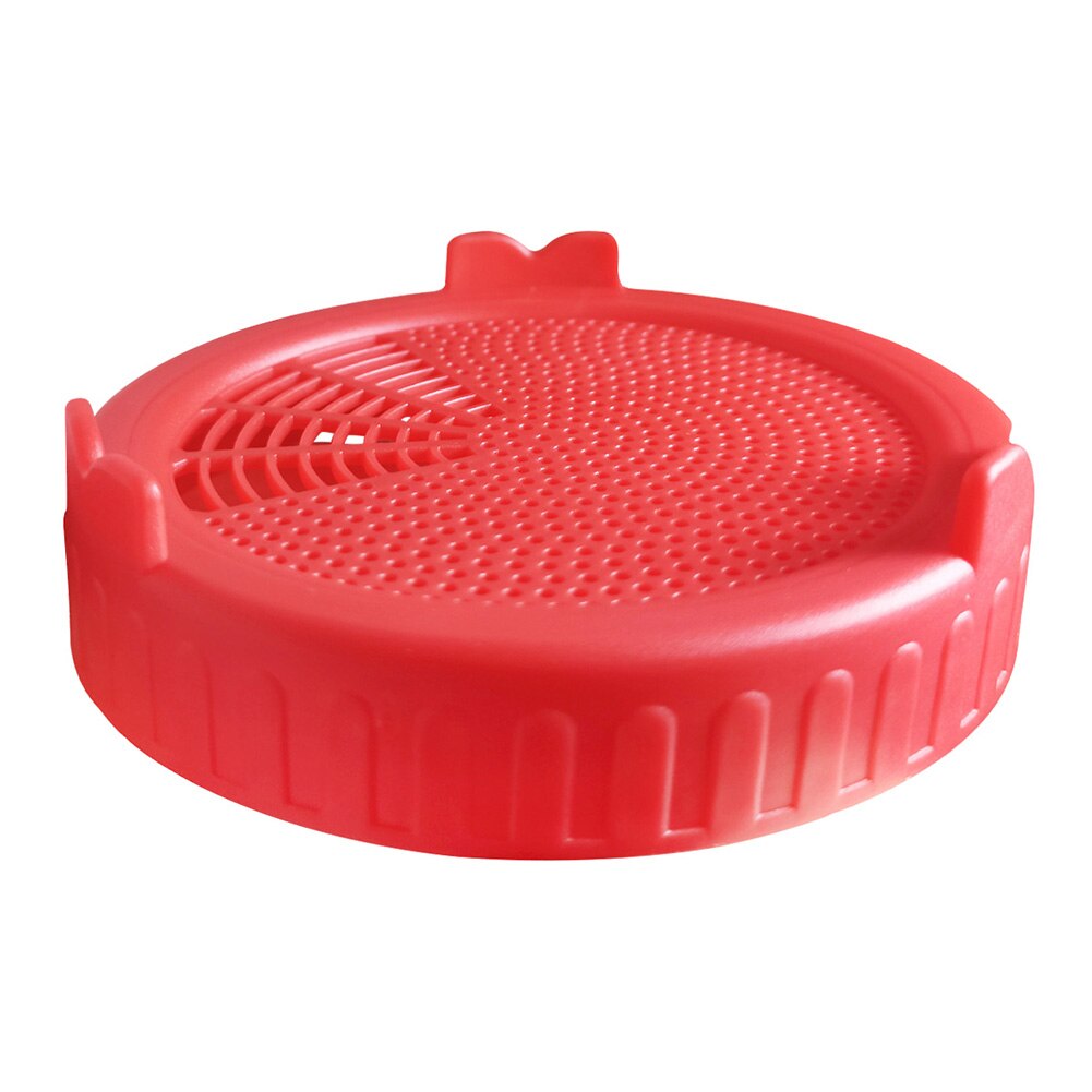 Sprouting Lid Food Grade Mesh Sprout Cover Kit Seed Growing Germination Vegetable Silicone Sealing Ring Lid For Mason Jar: Red