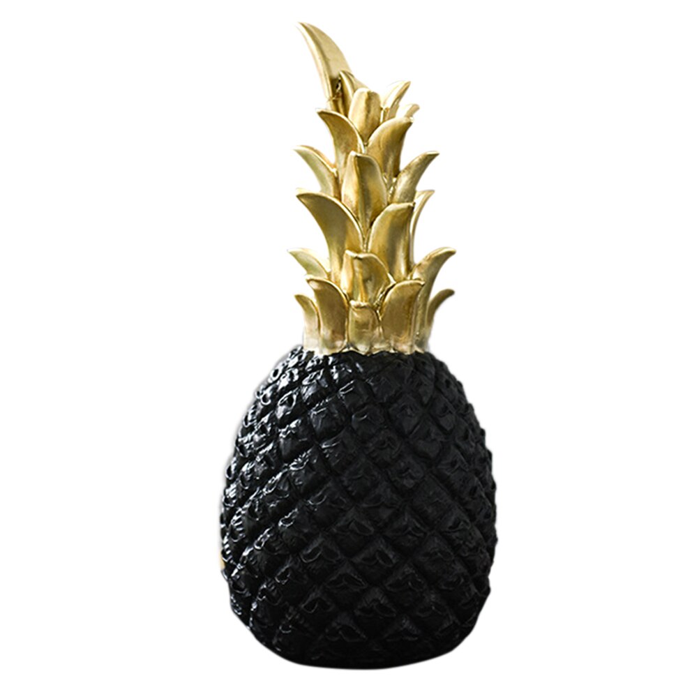 15cm 20cm 25cm noordse ananas huisdecoratie knutselen hars ananas miniaturen beeldjes fruit model knutselen woonkamer decoratie: 15cm / Zwart