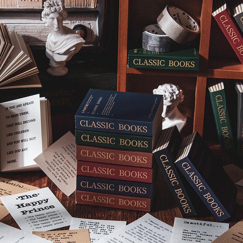 100 hojas de obra maestra de escritor, pequeño libro de recortes, material de decoración diy vintage, marcador de Arte de papel artesanal, papel de origami