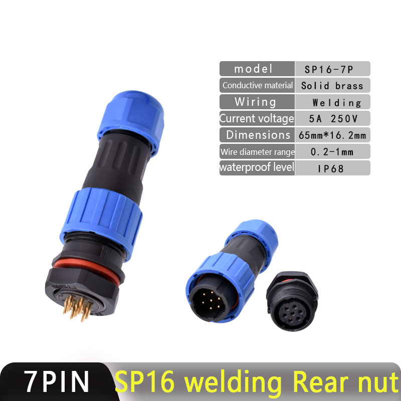 IP68 Waterproof Connector Male Plug and Female Socket 2/3/4/5/7/9pin Panel Mounting Wire Connector Aviation Plug Welding Wiring: WHITE