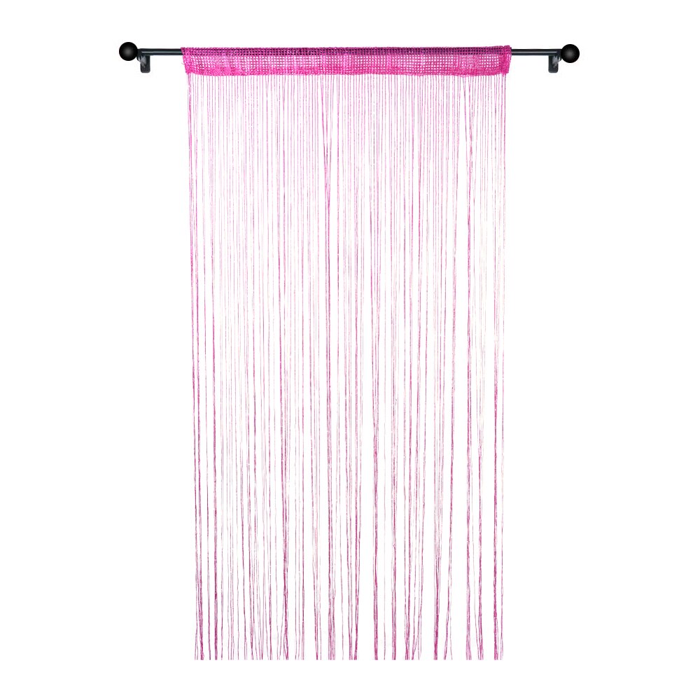 Kleurrijke String Chain Gordijn Shiny Kwastje Lijn Gordijnen Venster Deur Divider Drape Woonkamer Decor Volant Woondecoratie: B-rose red