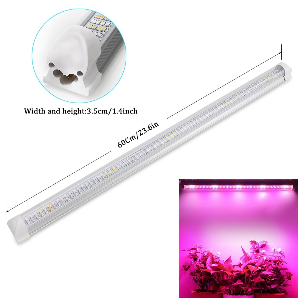 60cm t8 rør fuldspektret led vokse lysbjælke 30w 300 lysdioder plantevækst lampe strip til hydroponics akvarium blomst vegs vokse telt