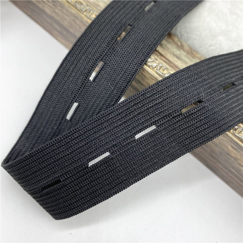 15/20/25/30Mm 2 Meter Elastische Band Knop Hole Knit Lint Voor Fiat Rubber Band taille Band Stretch Touw Diy Naaien Accessoires