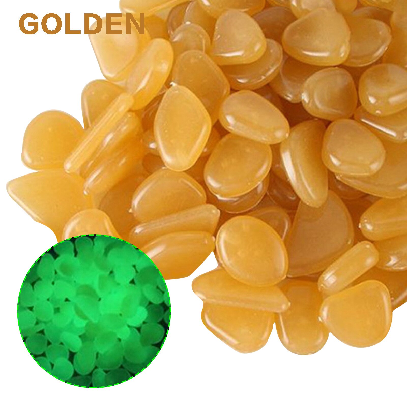 100pc Glow In The Dark Pebbles Luminous Stones Rocks For Garden Aquariums Decoration Glowing Pebbles Garden Decoration Outdoor: D