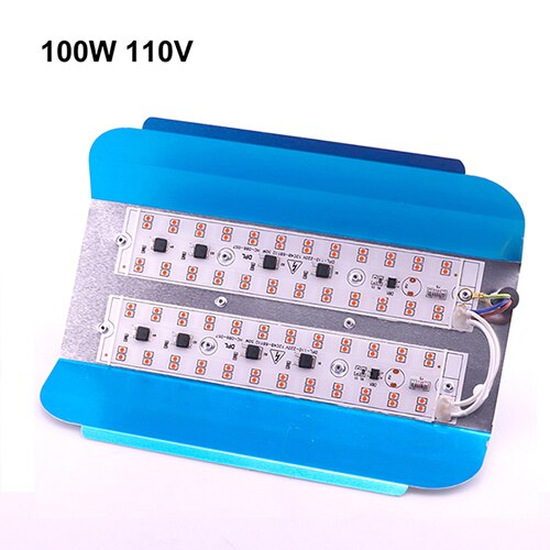 Borbede vokse lys 50w/100w 220v/110v fuldspektrum indendørs led plante vokse lys vandtæt oversvømmelseslys eu us stik: 48gl-100w 110v