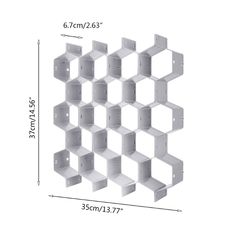 Drawer Divider Organizer 8pcs DIY Plastic Grid Honeycomb Drawer Divider Box 72XF: 3
