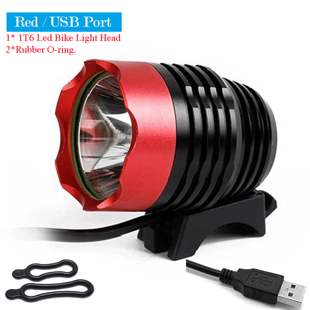 T6 LED Bike Light Front Handlebar Bicycle Spotlight MTB Lamp Riding Headlight DC USB Port for Cycling Mountain Bike Accessory ﻿:  Light Yellow