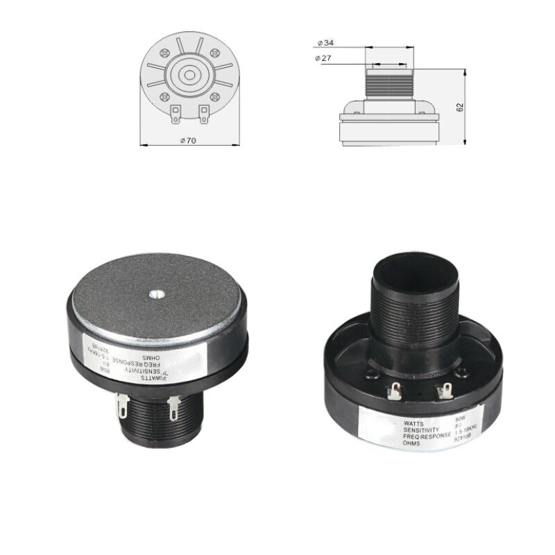 120w diskant hifi diskant driver rund bil udendørs horn højttaler 8 ohm 30 rms diskanthøjttaler 1pc