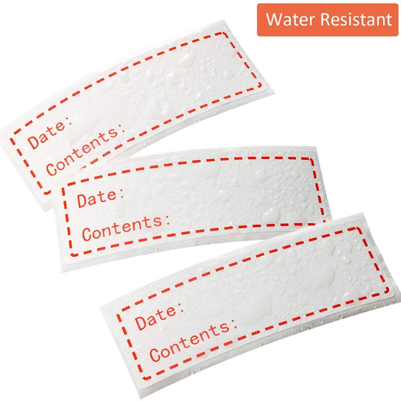 -500 Pieces Food Freezer Labels 1 x 3 Inches Self-Adhesive Removable Storage Refrigerator Food Date Labels Easy Clean (Re