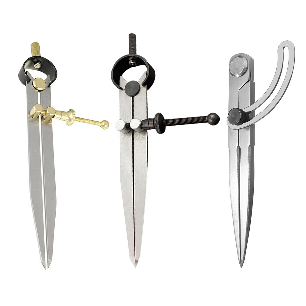 Vingavdelare läder hantverk roterande skrapa möbler läderhantverk gör-det-själv kompasser träarbetare cirkel ritning kantverktyg