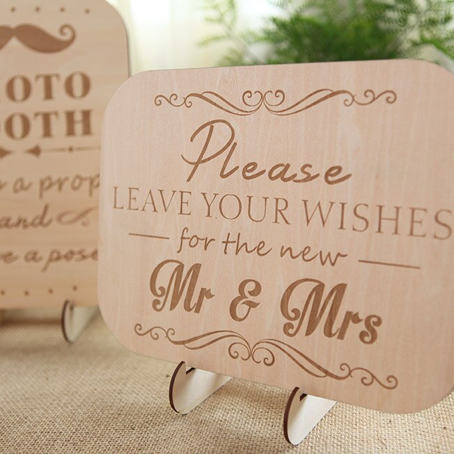 Wedding Dinner Party Table Place Card Signs Cute Framed Wooden Board Holder Table Decoration Party sign
