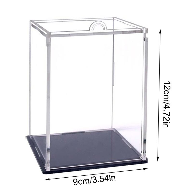 Clear Acrylic Display Case Assemble Countertop Box Organizer Dustproof Showcase