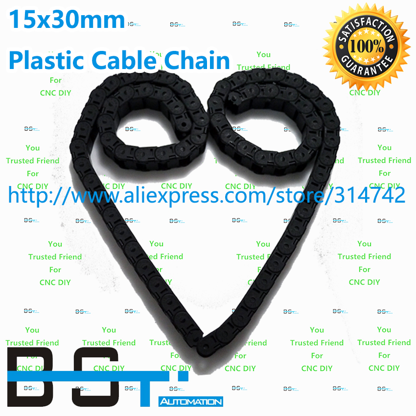 Merk 15 x 30mm r28 kabel sleepketting draaddrager met eindconnector 15mm x 30mm l1000mm 40 " voor 3d cnc-freesmachine