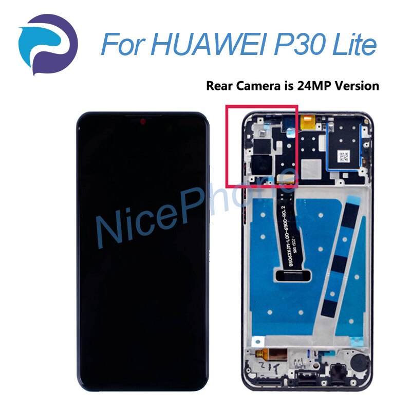 P30 lite lcd bildschirm 2312*1080 berühren digitizer Anzeige Montage Ersatz beschädigen-L01A/L21A/LX1/LX1M/LX2/L21MEA/L22A/L22B/LX3A LCD: 24MP LCD mit rahmen