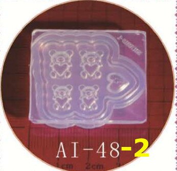 3D sculpture Silicone moule ongles estampage camélia/coquille/nœud papillon/étoile motif bricolage UV Gel acrylique cristal ongles modèle AI 12 Style: AI-48-2