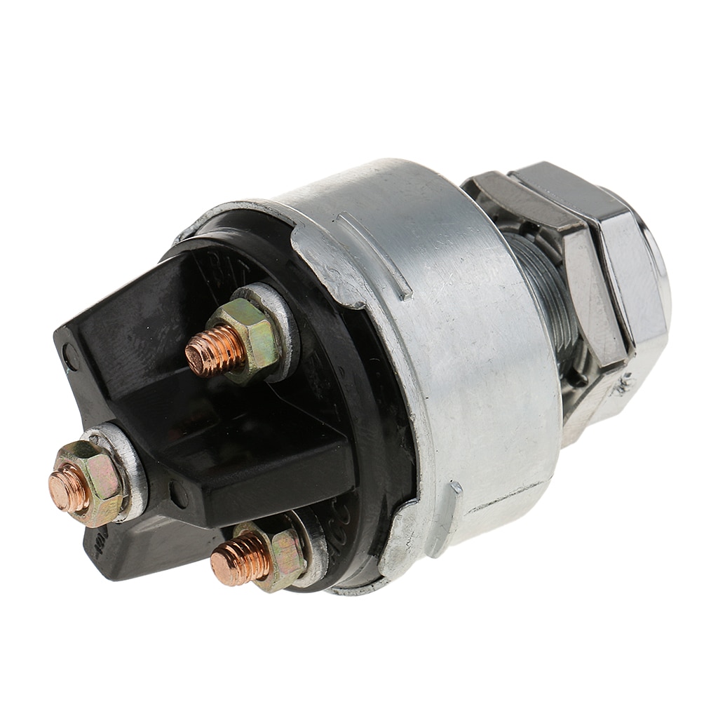 Universal Ignition Key Switch Lock Flush Mount 2-Key 3 Position OFF ON Start for Tractor Forklift Tuning Car Truck Bus Tools