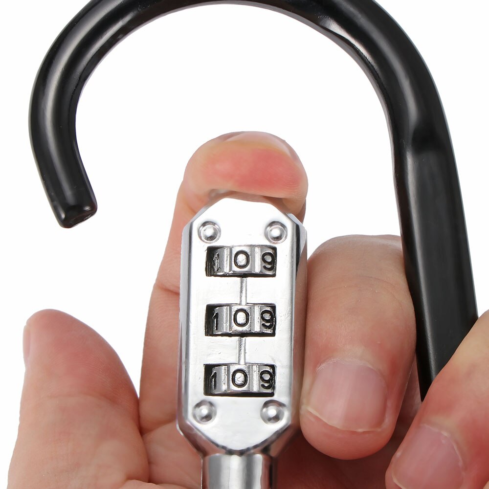 Mini casco con bloqueo de Cable antirrobo para bicicleta, motocicleta, motocicleta, casco con bloqueo de combinación de resorte de PIN de código reiniciable