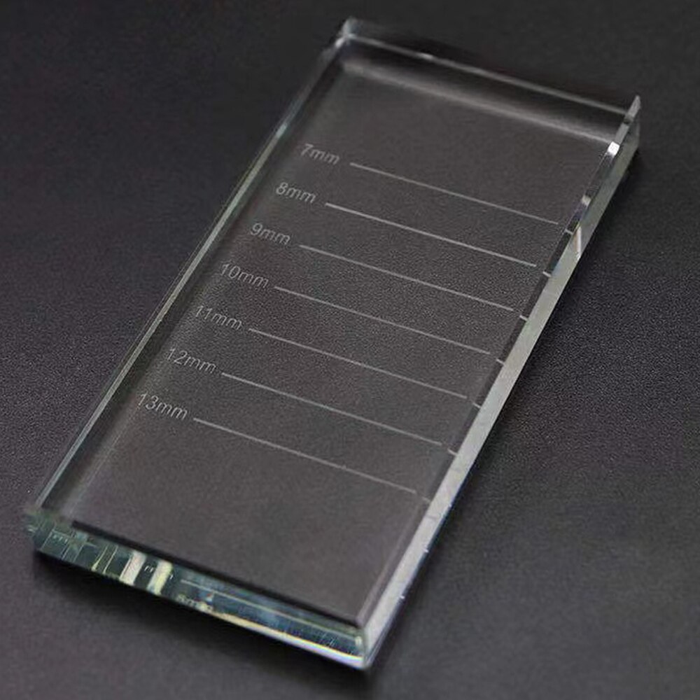 Wimpern Verlängerung Palette Kristall Glas U Gebogene/Gerade Stehen Falsche Wimpern Halfter transparent Kleber Tablett Schönheit machen-hoch-Werkzeug
