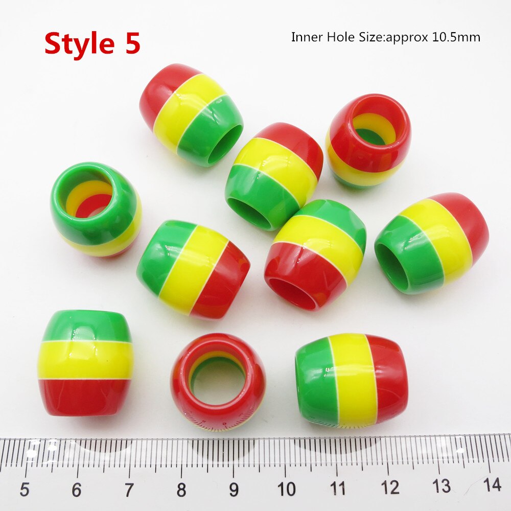 30 stk hæklet fletninger flerfarvet rasta hår fletning dreadlock perler ringe til mænd kvinder børn hår tilbehør