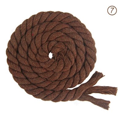 5 mètres 100%  coton 10mm 3 actions cordons de coton torsadés corde de coton tissée sac de bricolage cordon de serrage ceinture sangle accessoires de décoration: Café