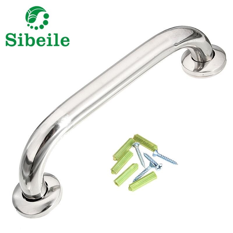 Sble krom polerad 304 rostfritt stål badrumsbadkar ledstång säkerhet toalett stödskena handikapphjälp handtag handtag: Default Title