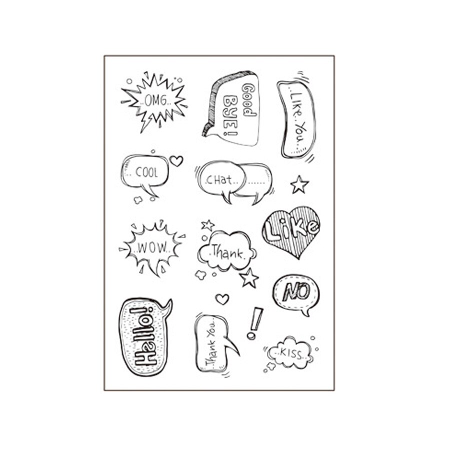 Wyse kirkkaat postimerkit englanniksi sana postimerkit aakkoset läpinäkyvä silikoni leima sinetti itse scrapbooking paperikorttien valmistus askartelu: Selkeä leima 2