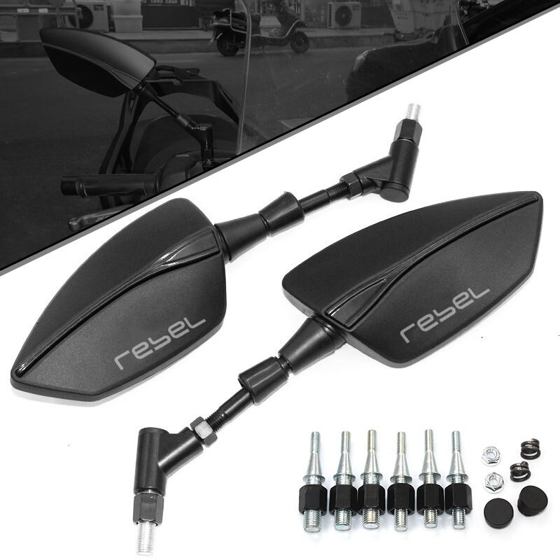 Fit Voor Rebel 300 Rebel 500 Motorfiets Achteruitkijkspiegel Cnc Aluminium View Zijspiegels