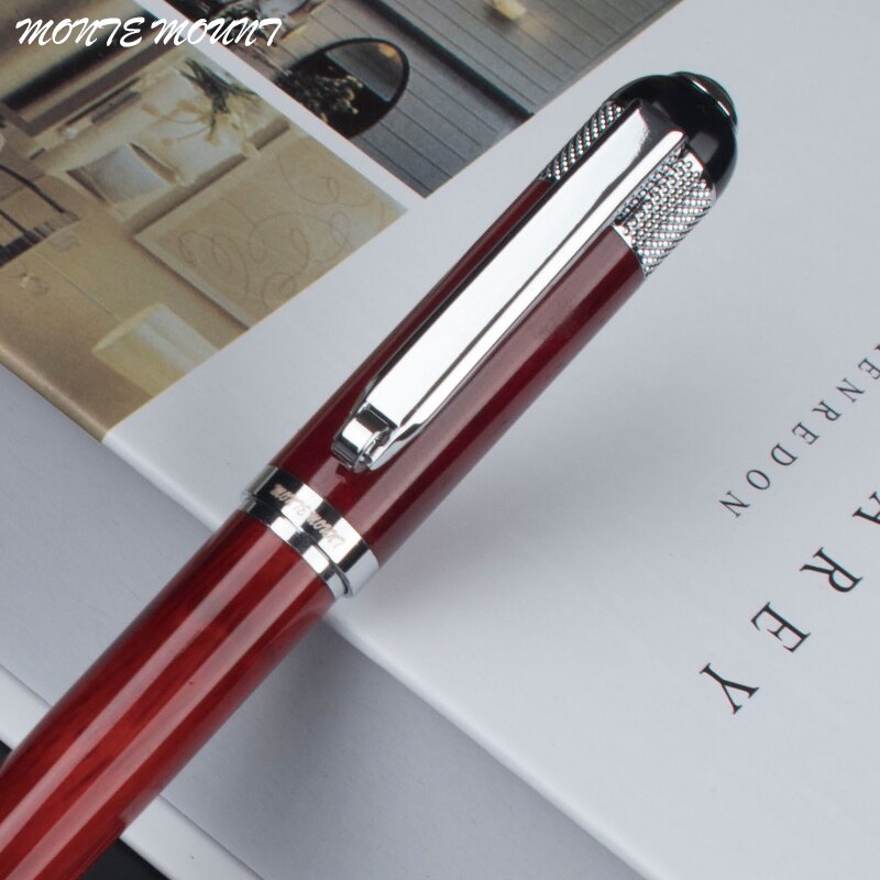 Stylo logo gravure MONTE monture rouge de luxe stylo à bille métal fournitures d'écriture stylos à bille