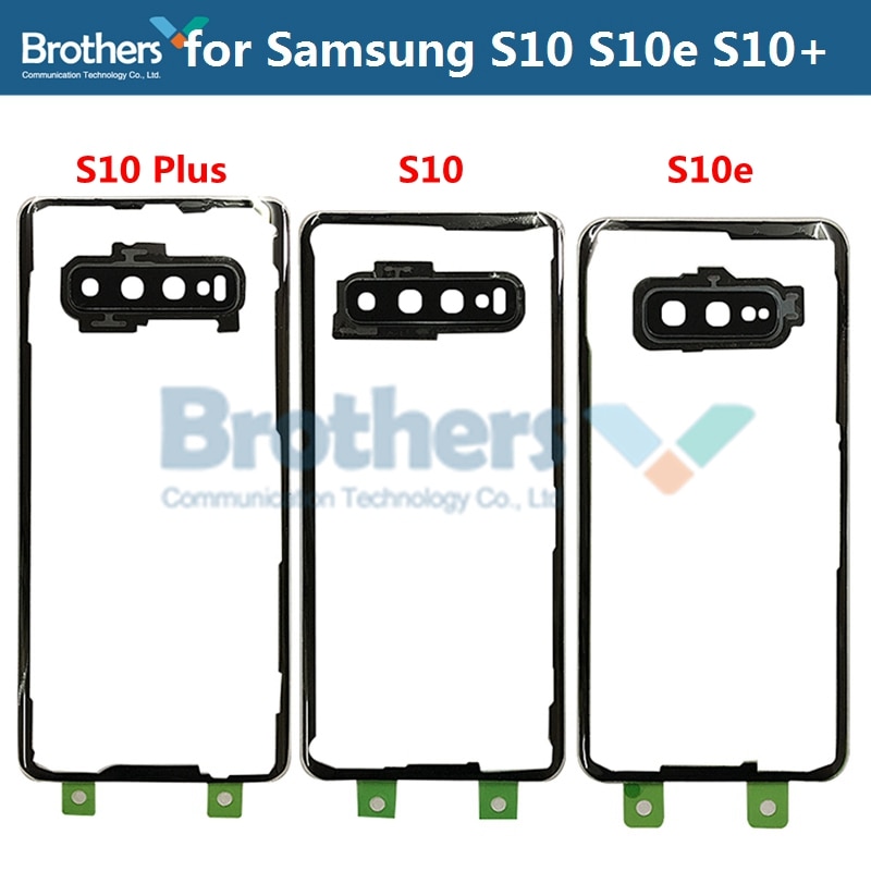 Batterij Behuizing Voor Samsung Galaxy S10 S10e S10 Plus Transparante Batterij Deur Met Camera Glas Back Cover Voor G973 G970 g975