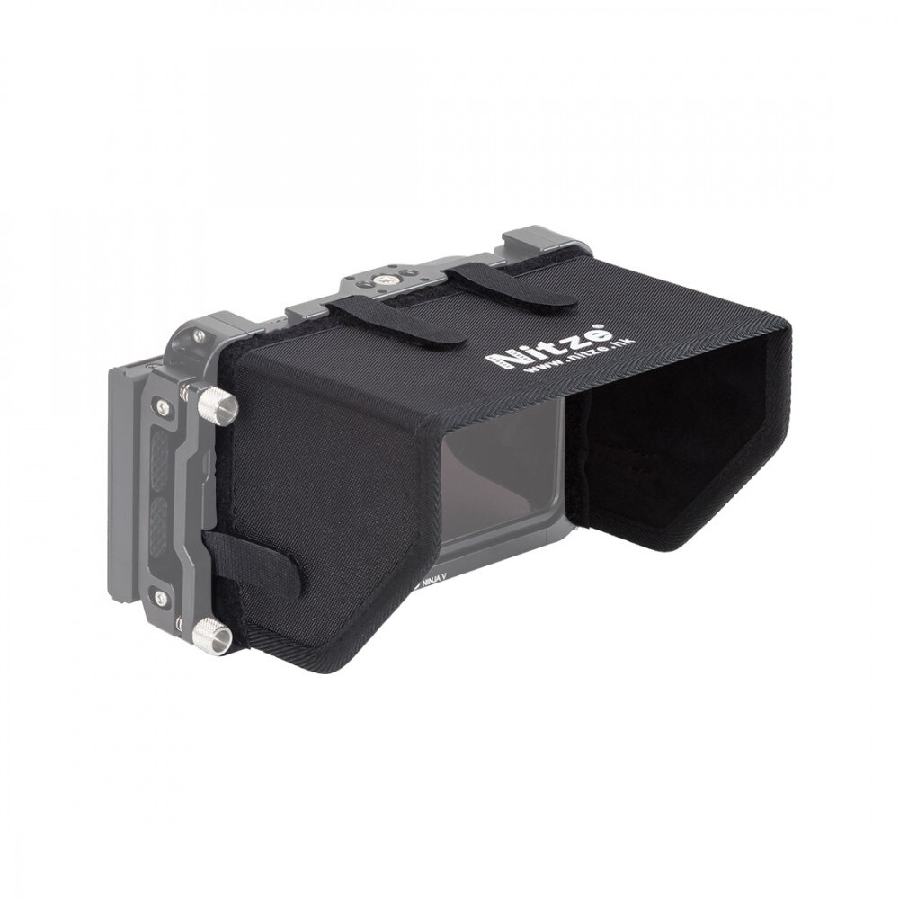 Nitze Sunhood per Ninja V,Ninja V +,Shinobi / SmallHD Focus /BM5,BM5II,LH5H,LH5P / BMD Video Assist 5 &quot;3G FR6 Monitor Cage - LS5-B