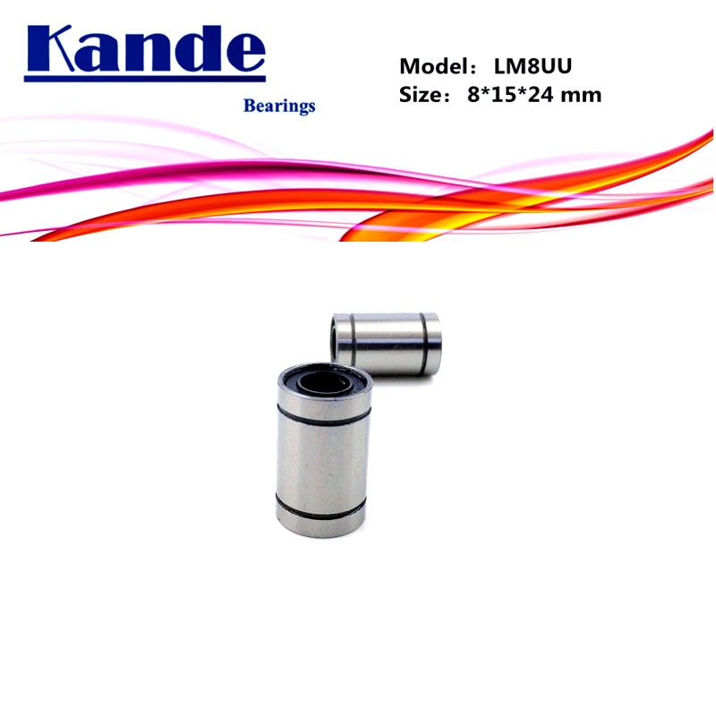 Lm8uu 1pc lm8 lineaarilaakeri 8 x 15 x 24 mm lm8 uu 3d tulostimelle lineaarilaakeri  sm8uu