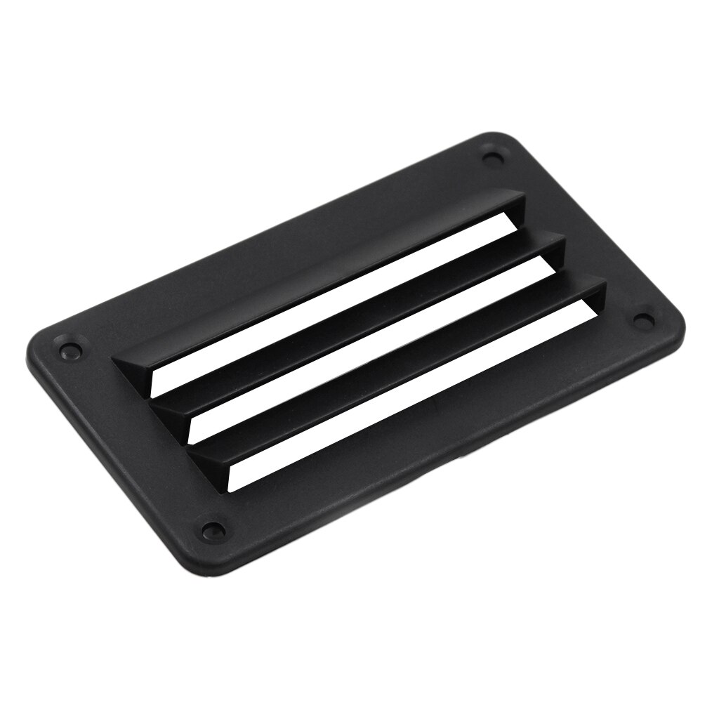 Black ABS Plastic Louvered Vent Ventilator Cover Plate 14x7.9cm / 5.51x3.11 inch