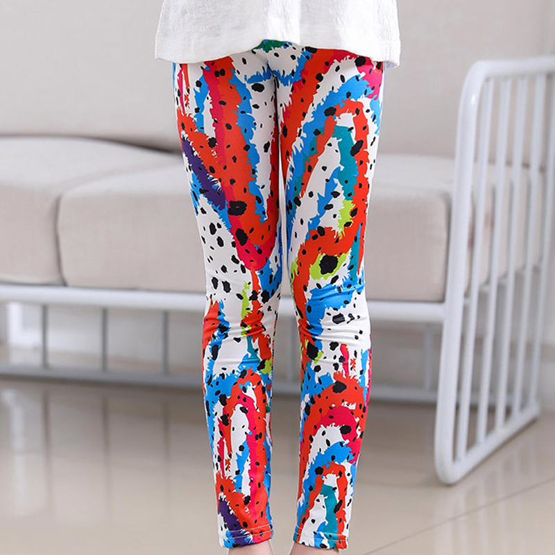 Mallas con estampado de cielo estrellado para chicas, ropa de viaje al aire libre, pantalón informal para estudiantes, asimétrico, para adolescentes de 5 a 11 años