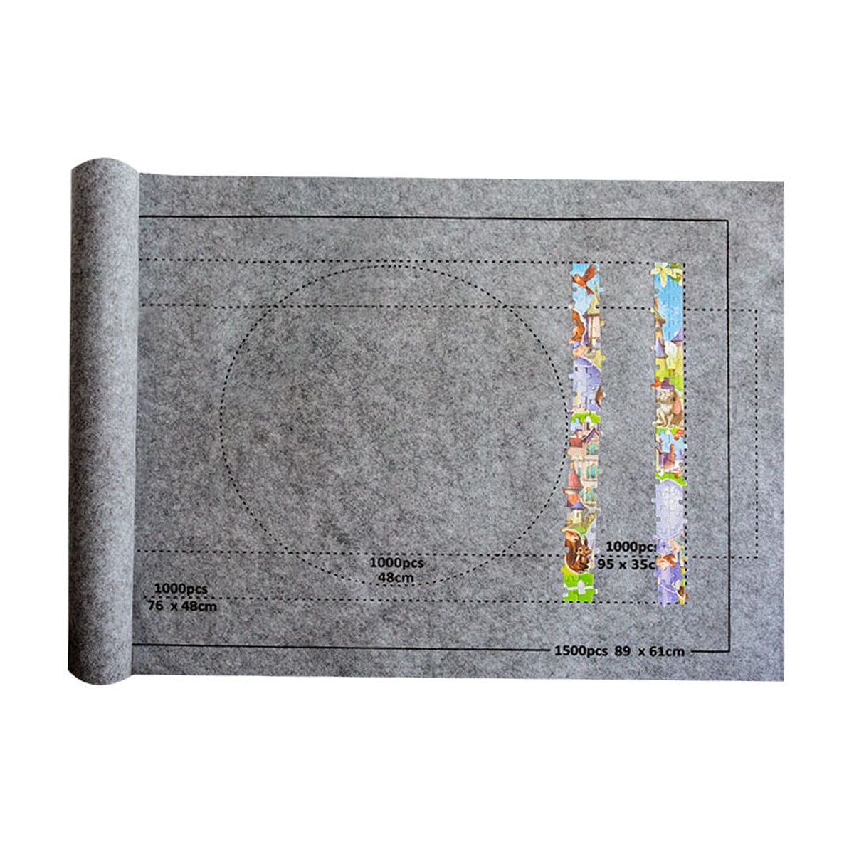 A esteira profissional do quebra-cabeça rola acima a placa da esteira de feltro para o material favorável ao meio ambiente do armazenamento do enigma para até 3000 peças quebra-cabeças