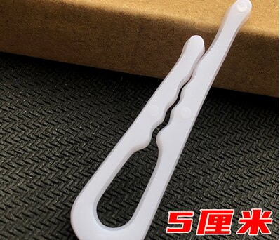 500Pcs L50mm Plastic Overhemd Clips Transparant/Wit Overhemd Pin Kledingstuk Verpakking Sok Pakket Clips Kledingstuk Accessoires: 50mm with teeth W