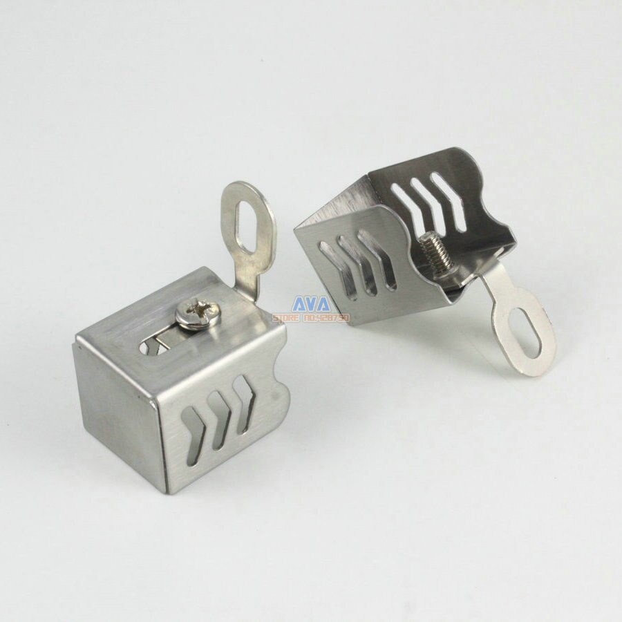 10 Pieces Stainess Steel Curtain Track End Caps Curtain Track End Stops 28x20x22mm