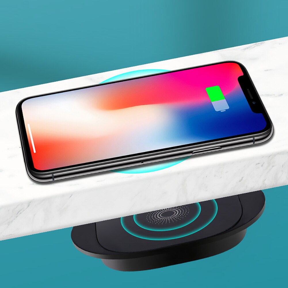 Desk Desktop Wireless Charger Hidden Embedded Wireless Charging Pad 25mm Compatible For Android All Enabled Phones