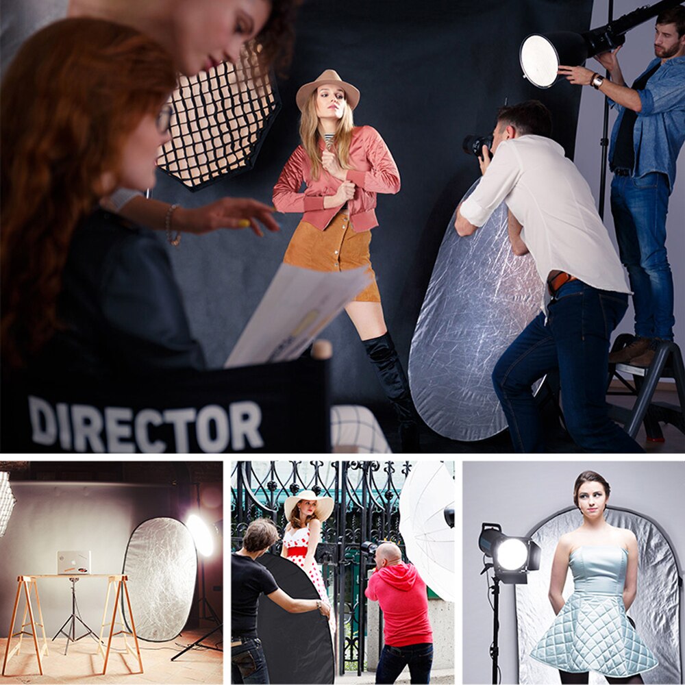 Oval Tragbare Reflektor 5 in 1 Fotografie Studio 60x90cm Faltbare Reflektor für Outdoor Studio Reflektor