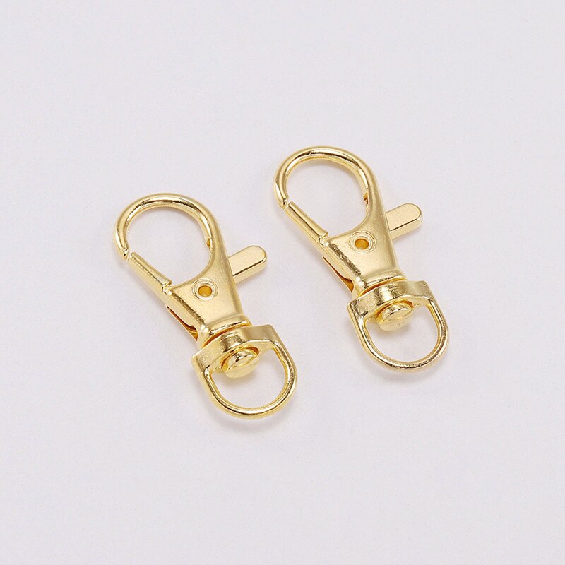 10Pcs/Lot KC Gold Bronze Color Metal Lobster Clasp Hooks Connector For DIY Making Key Chain Jewelry Findings Accessories: Gold / 36X16MM