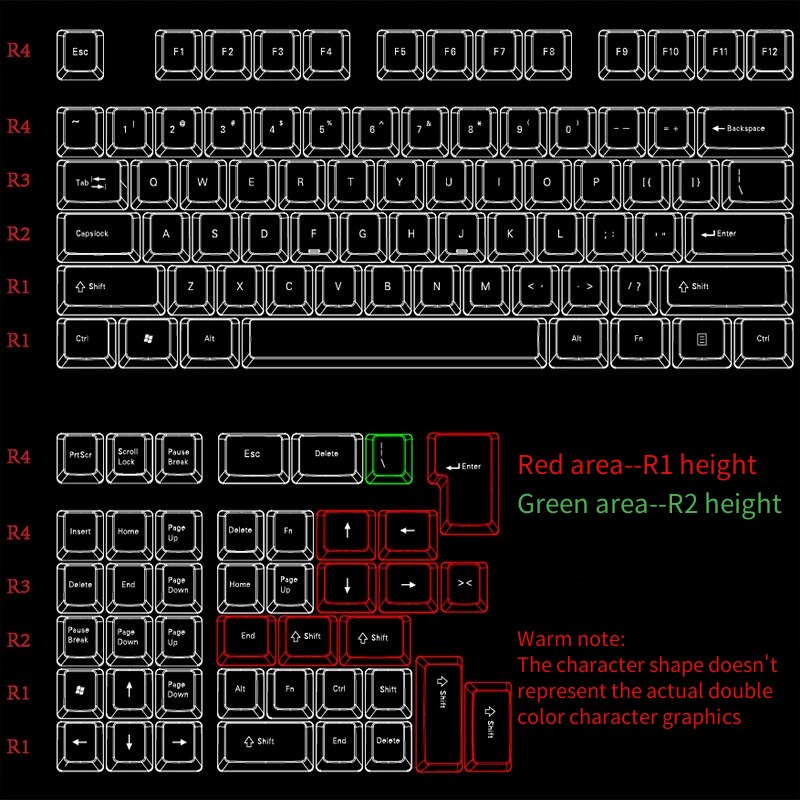 Eagiacme PBT Tastenkappen Für Mini Mechanische Tastatur Anzug Für 61/64/68/71/82/84 Layout Tastatur Mit Transparent RGB Buchstaben