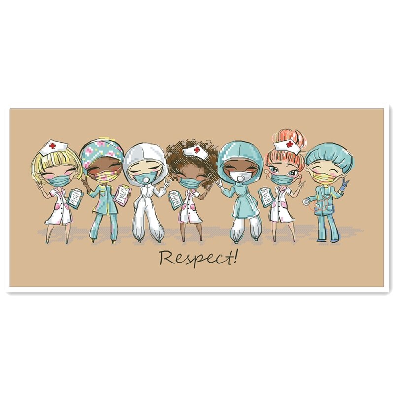 5D DIY Diamond Painting Respectable Beautiful Nurse Cross Stitch Kits Diamond Embroidery Handmade Mosaic Art Home Decoration: 30x60cm  Full Round